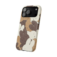 Brown And Tan Laying Bunnies iPhone Case