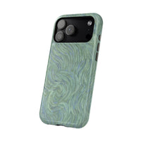 Blue And Green Artsy Swirl iPhone Case