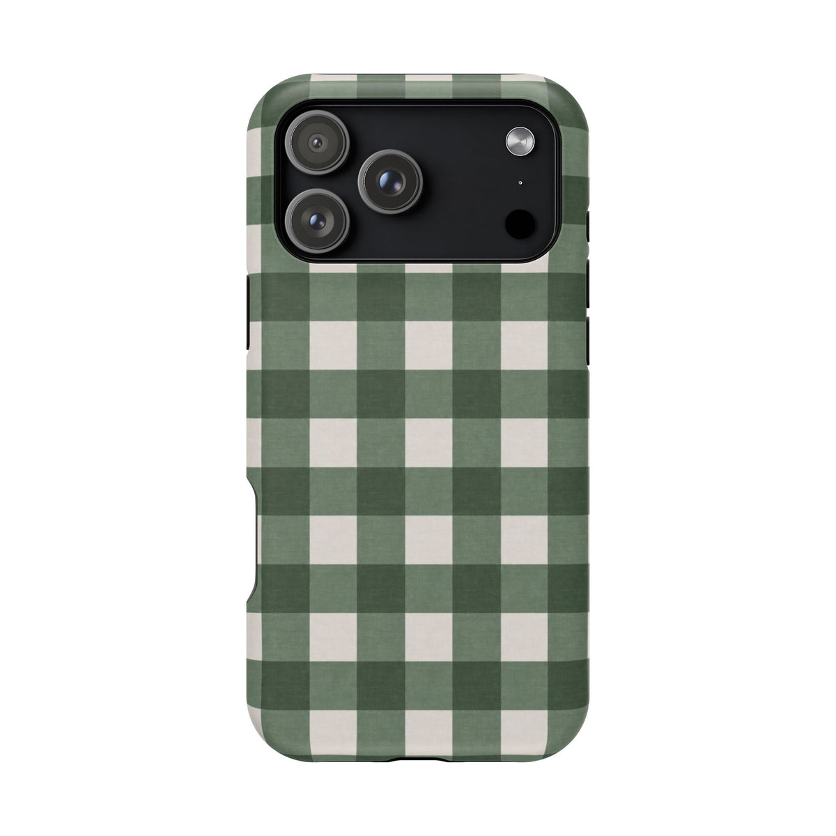 Forest Green Checkered iPhone Case