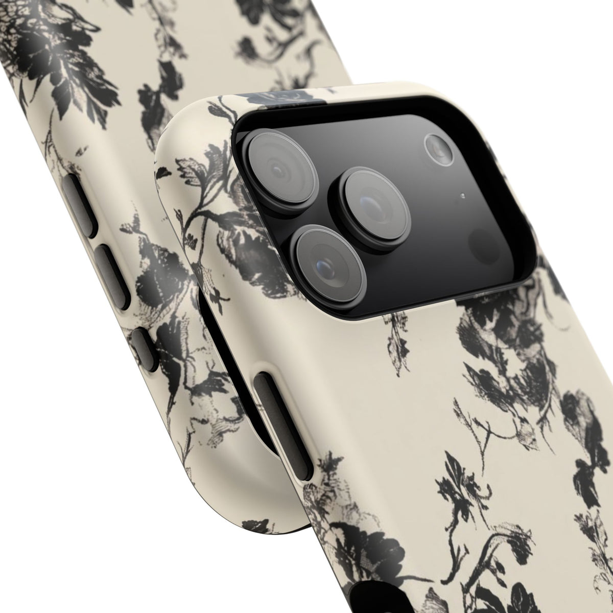 Black And White Floral iPhone Case