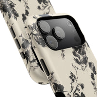 Black And White Floral iPhone Case