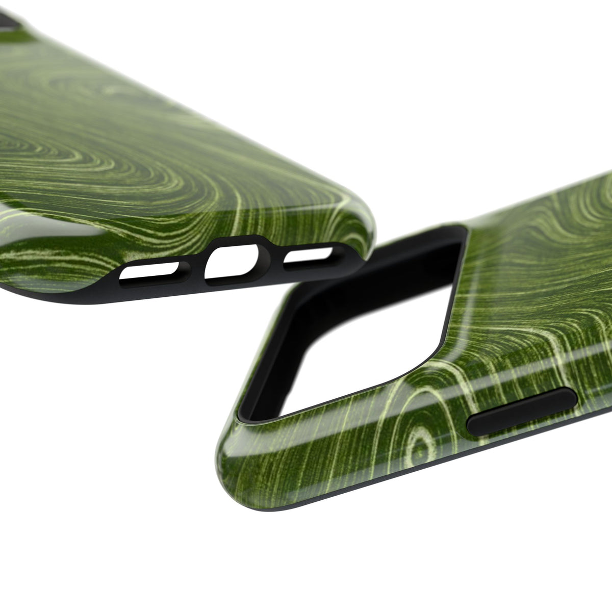 Green Marble Swirl iPhone Case