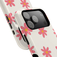 Pink And White Cutesy Flower iPhone Case