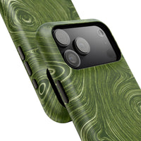 Green Marble Swirl iPhone Case