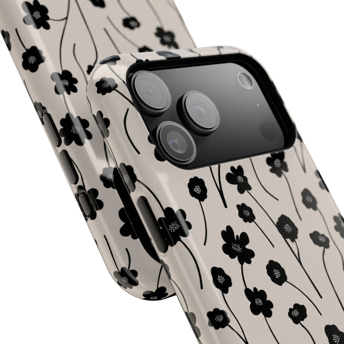Minimal Cartoony Flowers iPhone Case