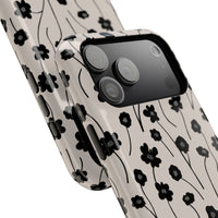 Minimal Cartoony Flowers iPhone Case