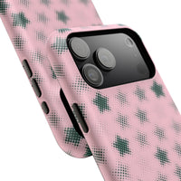 Pink And Green Pixelated Star iPhone Case