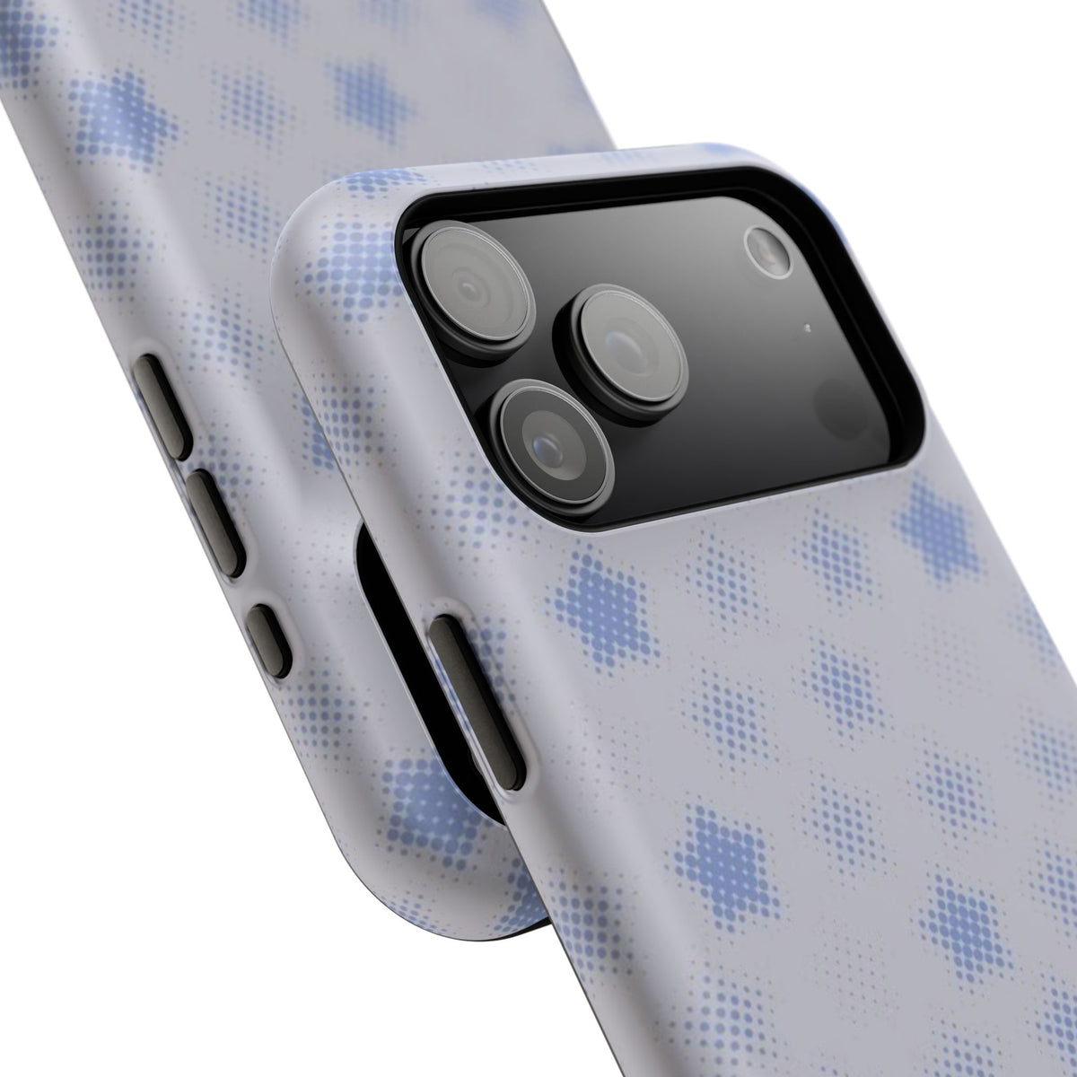 Blue And White Pixelated Star iPhone Case