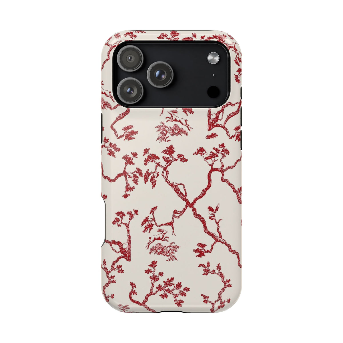 Red Floral Branches iPhone Case