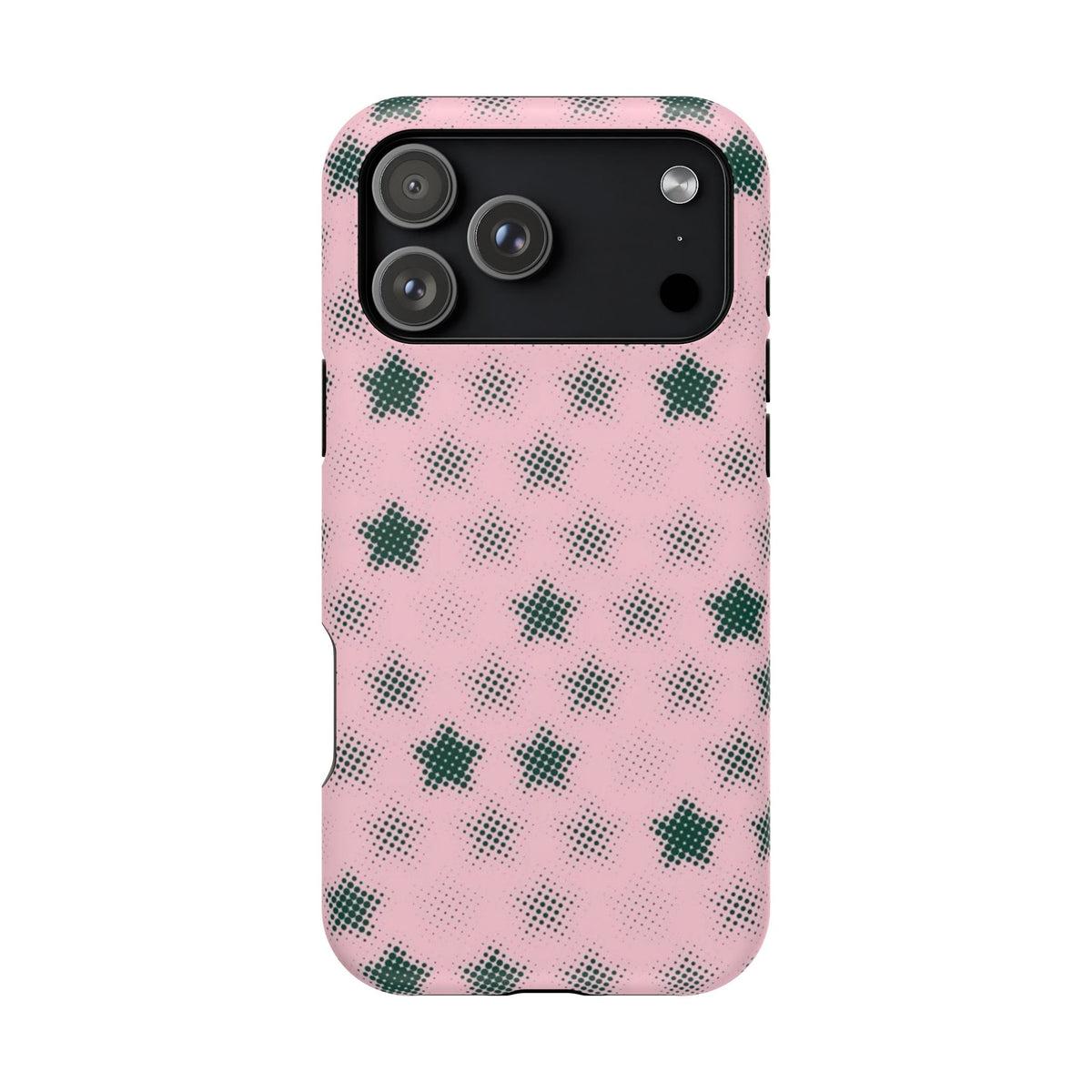 Pink And Green Pixelated Star iPhone Case