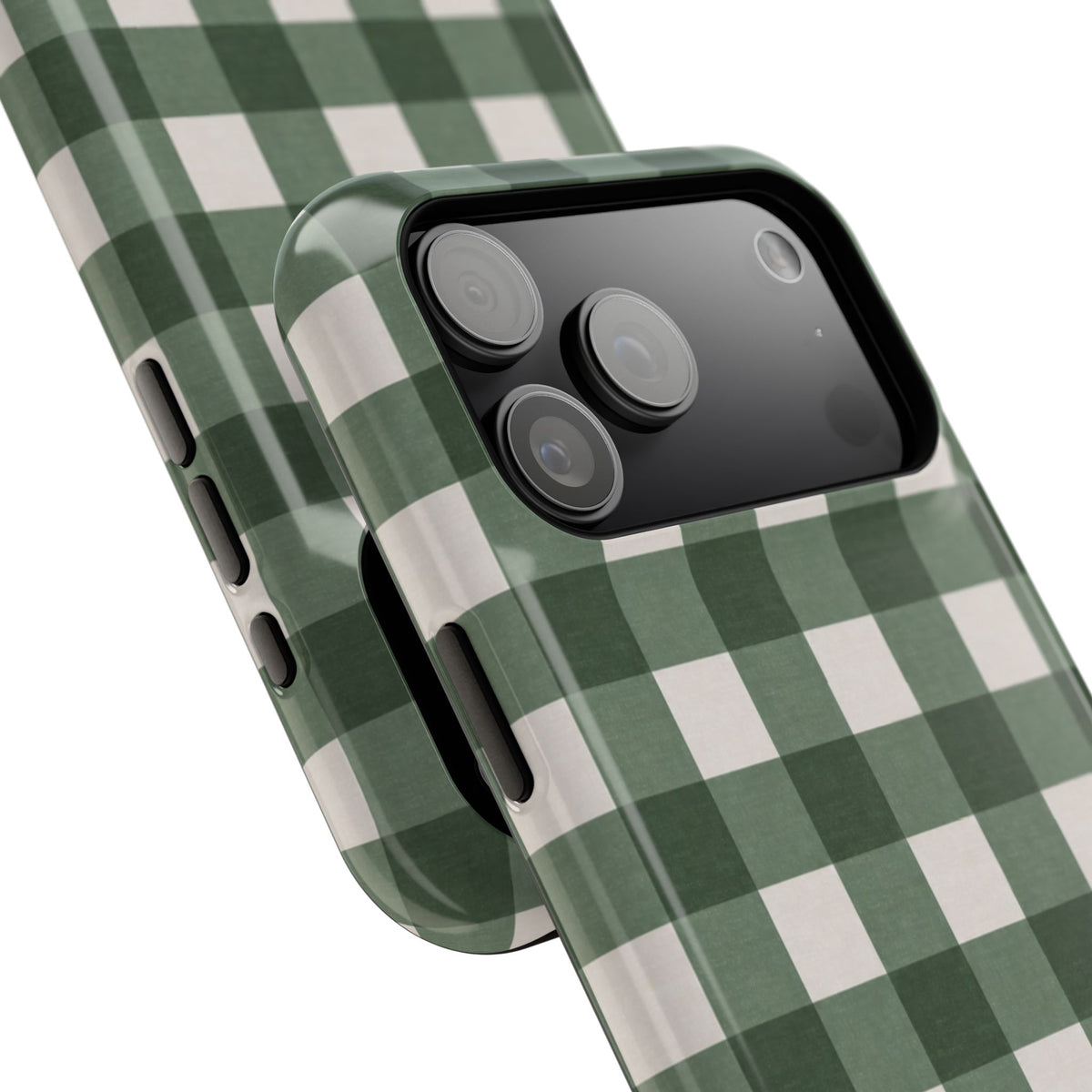 Forest Green Checkered iPhone Case
