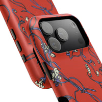 Red Withered Floral iPhone Case