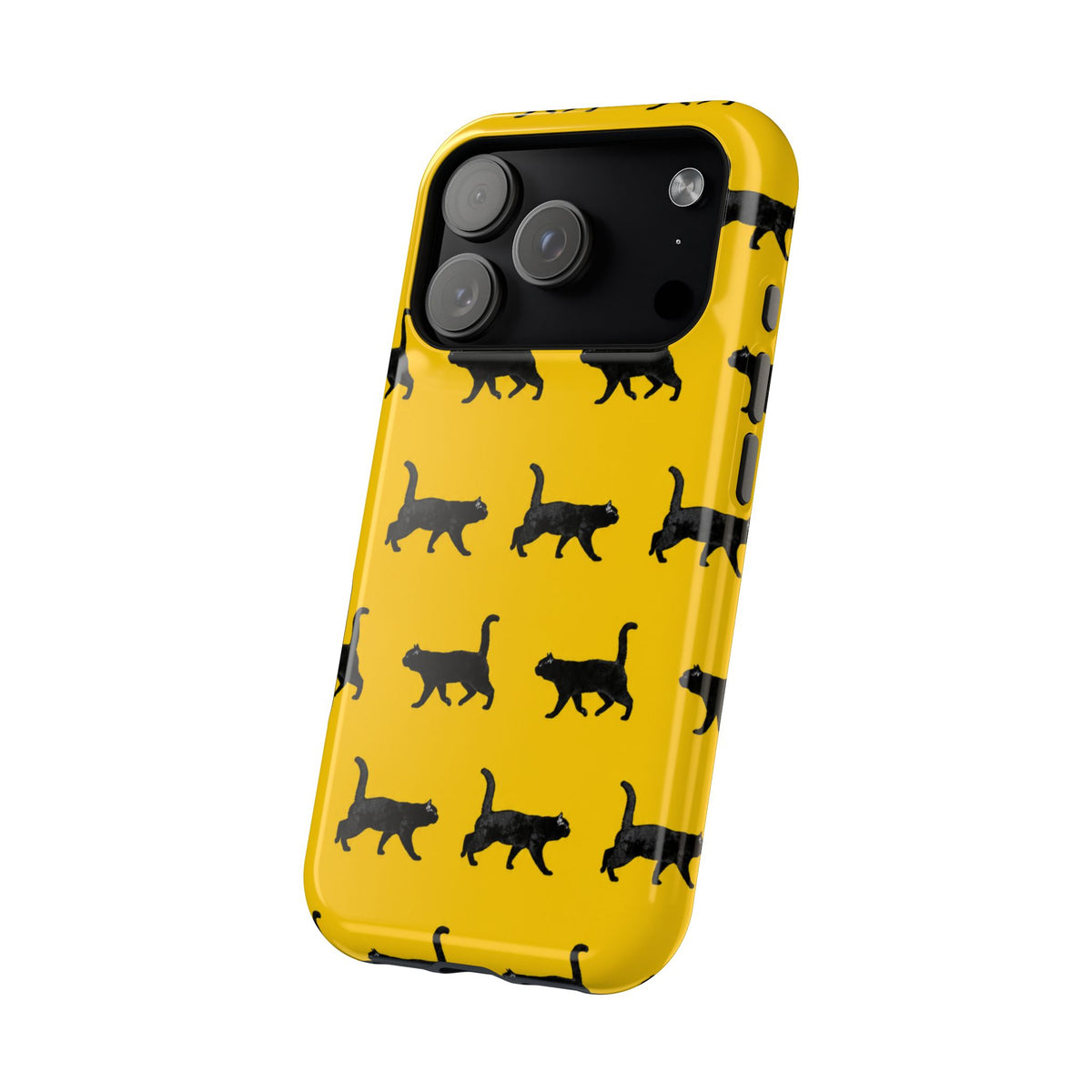 Yellow And Black Walking Cats iPhone Case