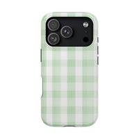 Green Checkered iPhone Case