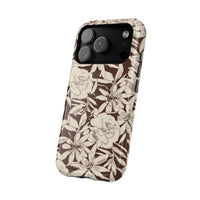 Brown Floral iPhone Case