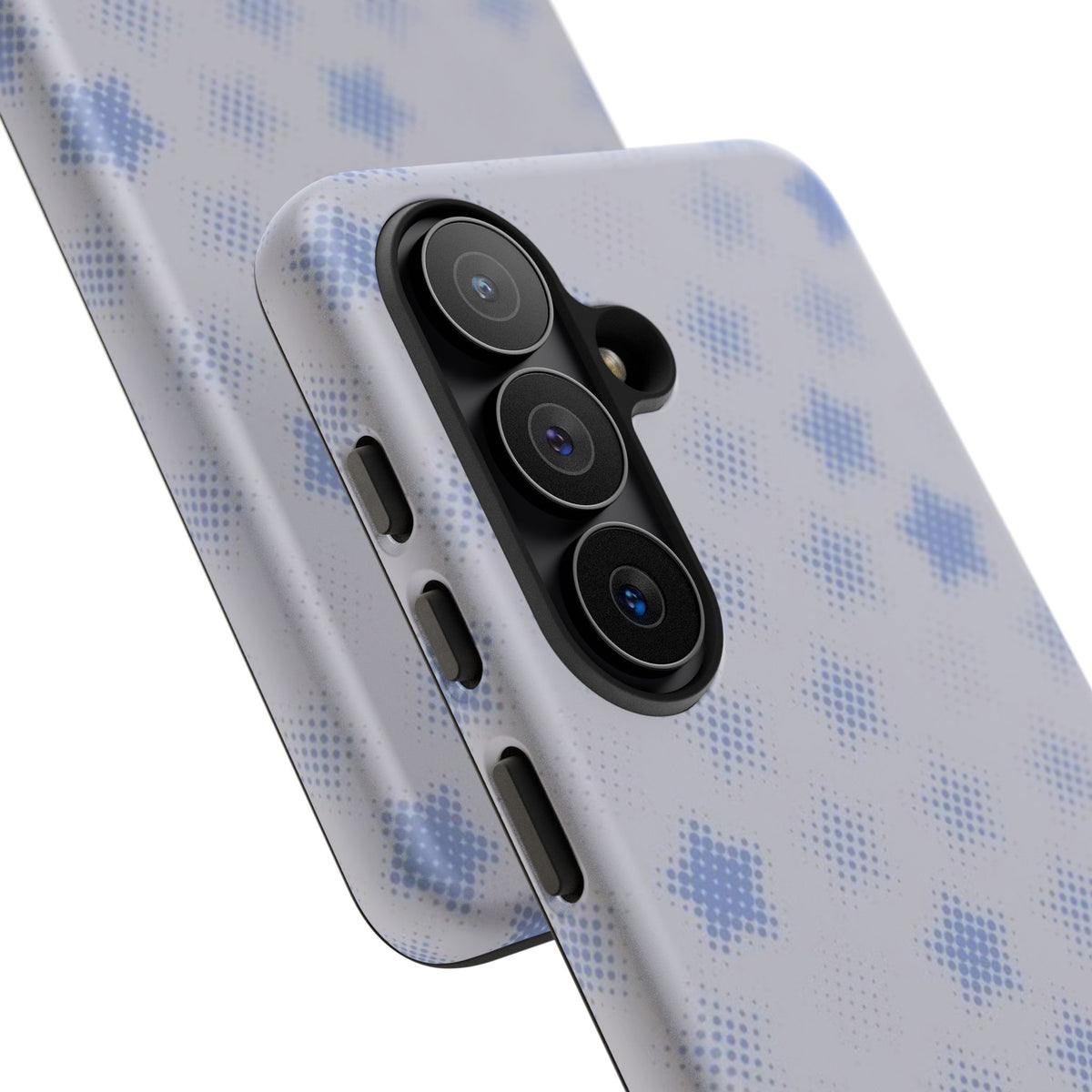 Blue And White Pixelated Star Samsung Case