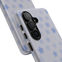 Blue And White Pixelated Star Samsung Case