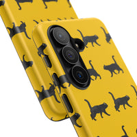 Yellow And Black Walking Cats Samsung Case