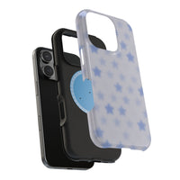 Blue And White Pixelated Star iPhone Case