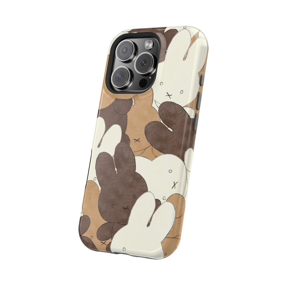 Brown And Tan Laying Bunnies iPhone Case