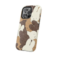 Brown And Tan Laying Bunnies iPhone Case