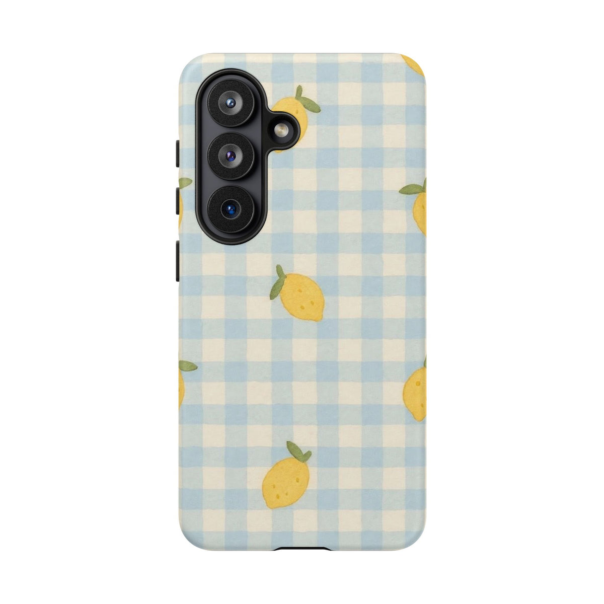 Lemon And Blue Checkered Samsung Case