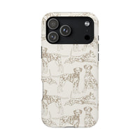 Light Khaki Dalmatian Dog iPhone Case