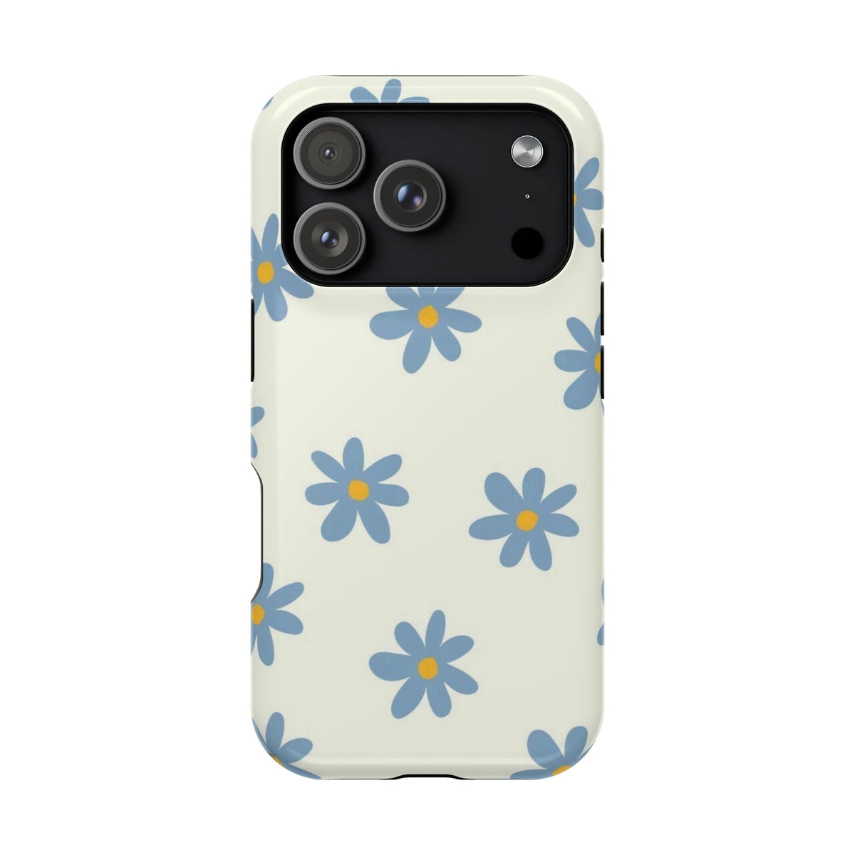 Blue Cutesy Flower iPhone Case