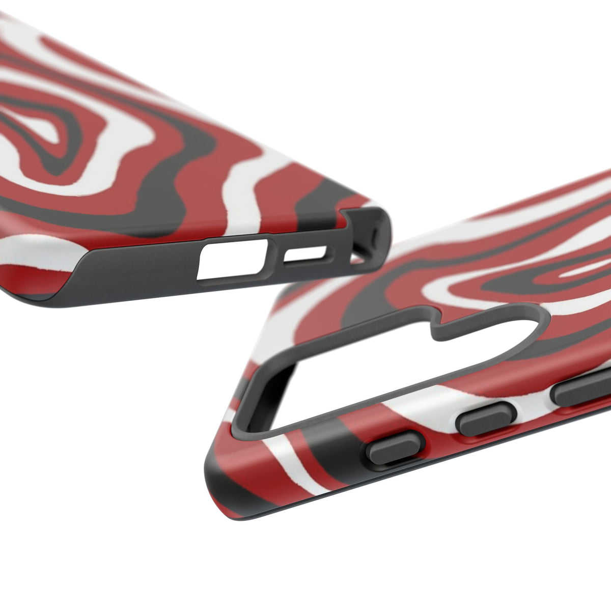 Red And Black Artsy Swirl Samsung Case