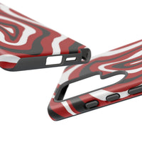 Red And Black Artsy Swirl Samsung Case