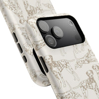 Light Khaki Dalmatian Dog iPhone Case