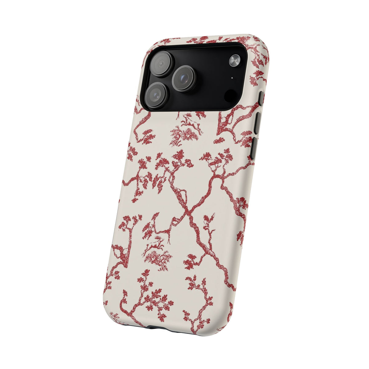Red Floral Branches iPhone Case