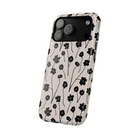 Minimal Cartoony Flowers iPhone Case