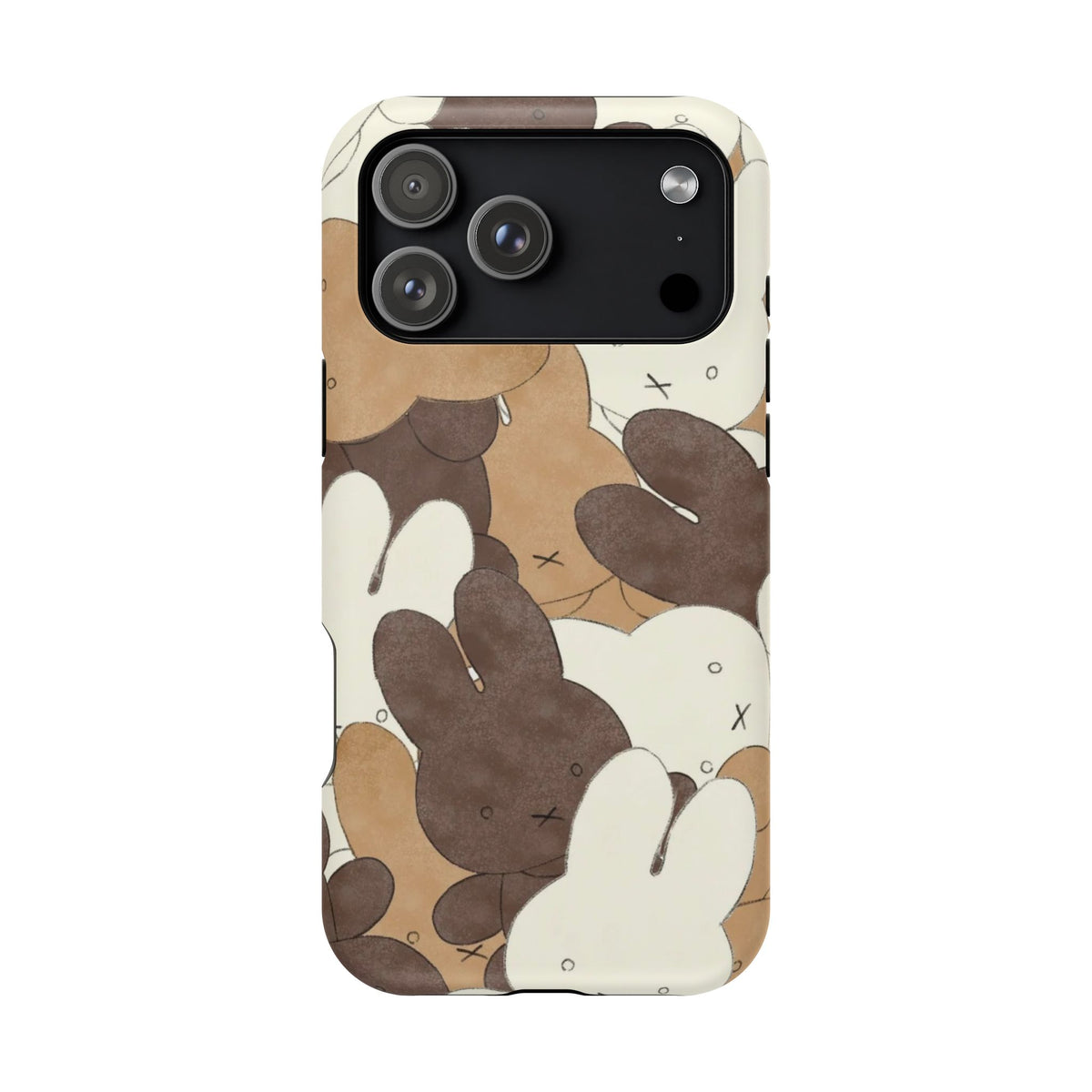 Brown And Tan Laying Bunnies iPhone Case