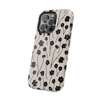 Minimal Cartoony Flowers iPhone Case