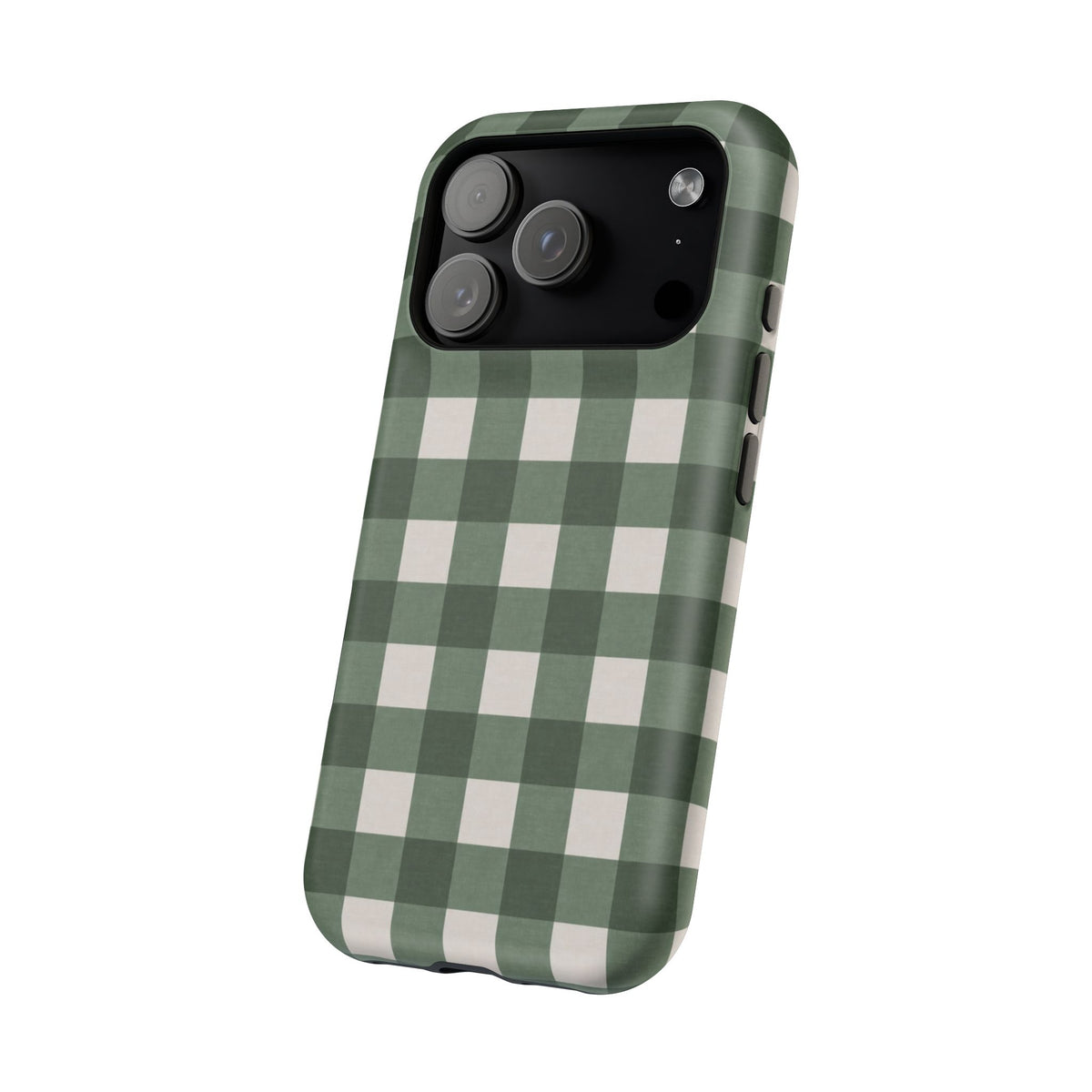 Forest Green Checkered iPhone Case