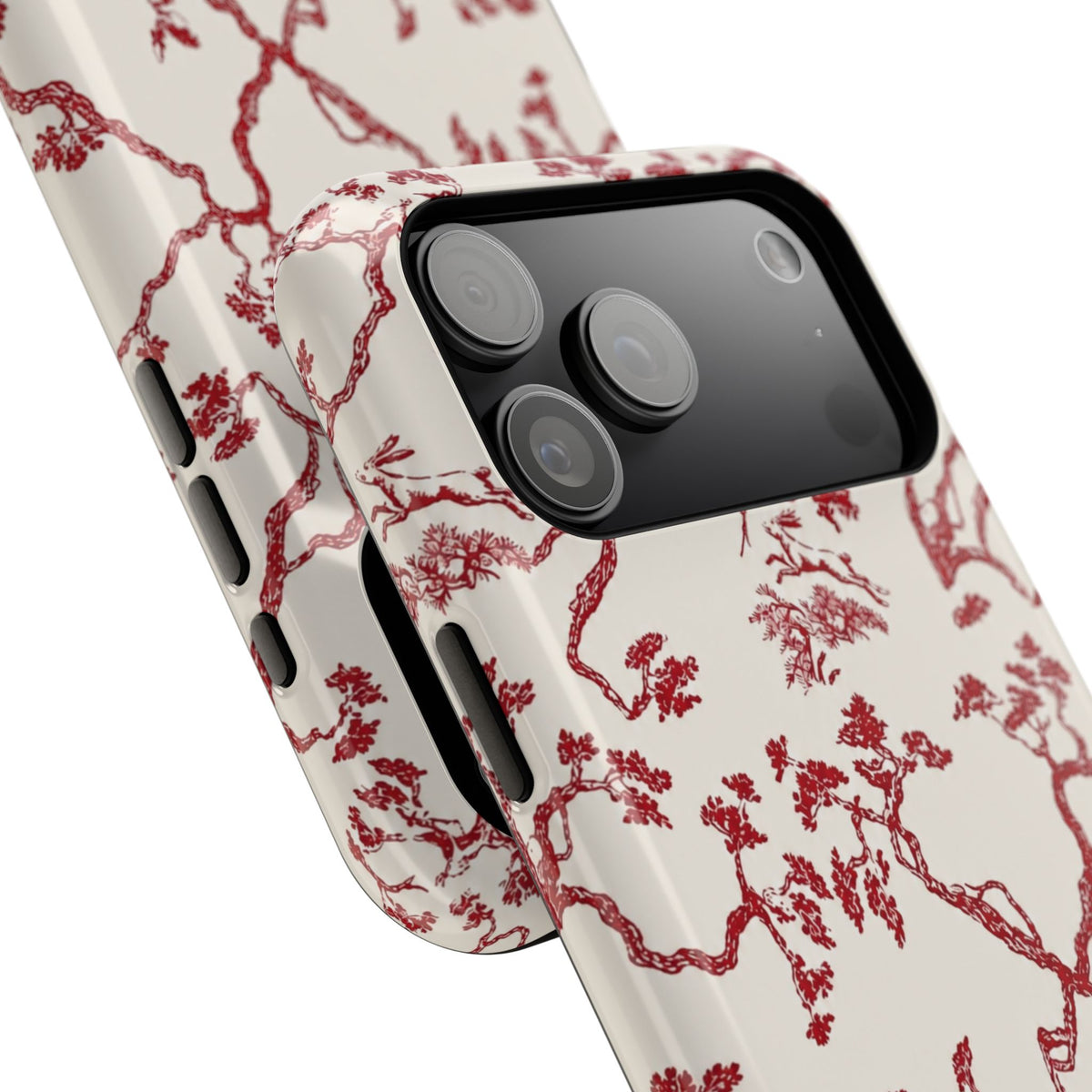 Red Floral Branches iPhone Case
