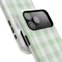 Green Checkered iPhone Case