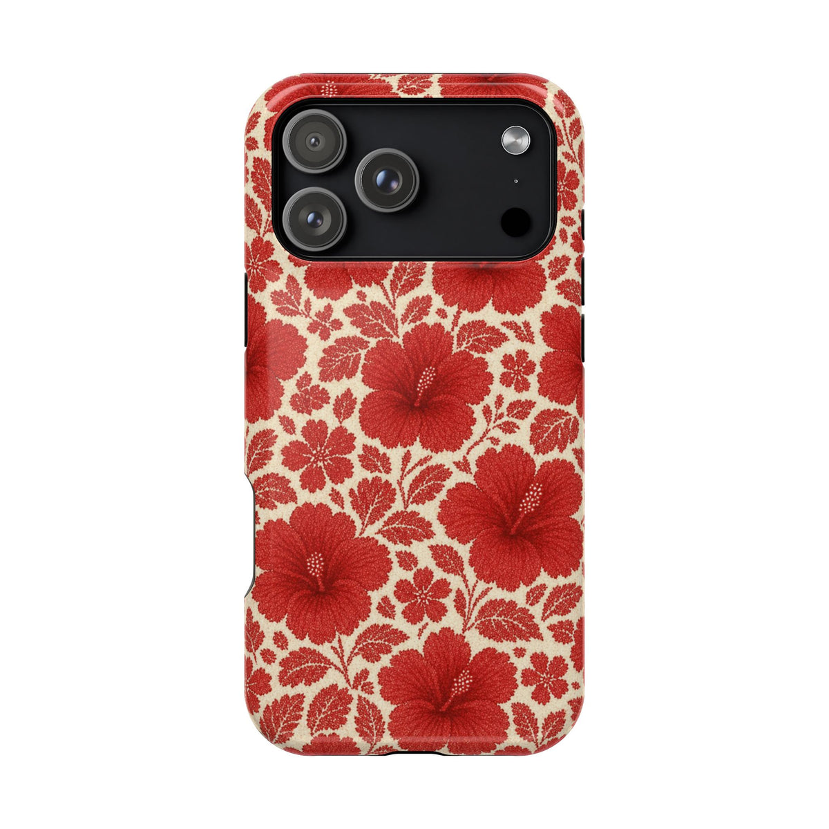 Aloha Red Floral iPhone Case