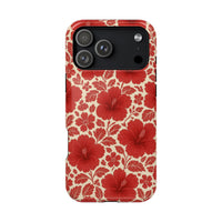 Aloha Red Floral iPhone Case