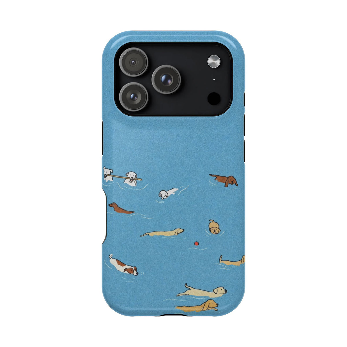 Swimming Dogs iPhone Case