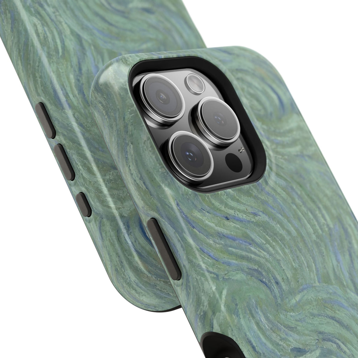 Blue And Green Artsy Swirl iPhone Case
