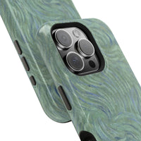 Blue And Green Artsy Swirl iPhone Case