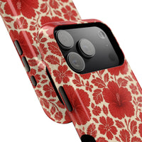Aloha Red Floral iPhone Case