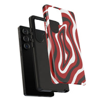 Red And Black Artsy Swirl Samsung Case