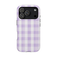 Purple Checkered iPhone Case