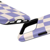 Lilac Wavy Checkered iPhone Case