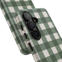 Forest Green Checkered Samsung Case