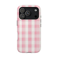 Pink Checkered iPhone Case