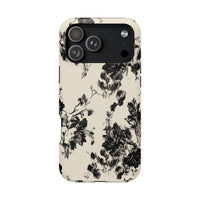 Black And White Floral iPhone Case